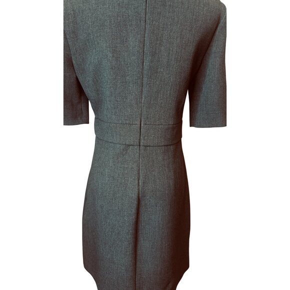 ZARA Womens Gray Short Sleeve Mini Dress With Shoulder Button Detail - Picture 12 of 13